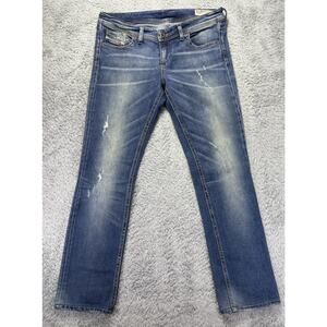 Diesel Lowky Women's Jeans Size 28 (measures 31x28) Distressed Stretch Low Waist